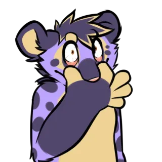 😯 leopard furry telegram sticker