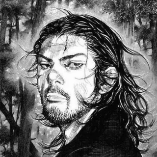 💜 Miyamoto Musashi Vagabond バガボンド, 宮本武蔵, 侍, マンガ, アニメ, 武士, 刀, 歴史 telegram sticker