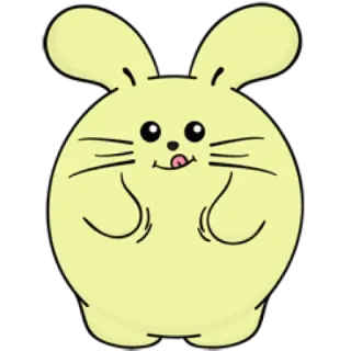 😋 coniglio, coniglietto, carino, animale, adesivo whatsapp sticker