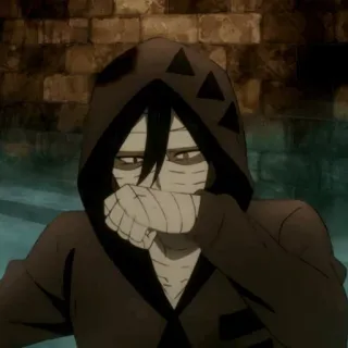 🩸 Isaac Foster Angels of Death anime, character, Isaac Foster, Angels of Death, Zack, hoodie, bandages telegram sticker