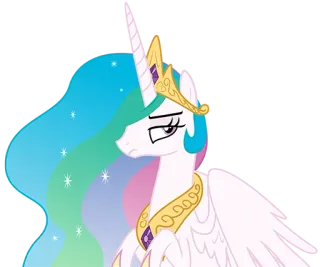😒 Princess Celestia My Little Pony принцесса, селестия, пони, mlp, мультфильм, единорог telegram sticker