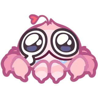 😢 귀여운, 우는, 슬픈, 카와이, 만화, 분홍색, 캐릭터, 스티커 telegram sticker
