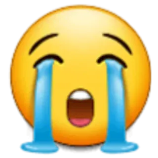 😭 emoji, crying, sad, tears, emotional telegram sticker