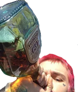🥃 Lil Peep lil peep, นักดนตรี, แอลกอฮอล์, ขวด telegram sticker