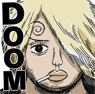 😐 DOOM 动漫, 山治, 海贼王, 漫画 telegram sticker