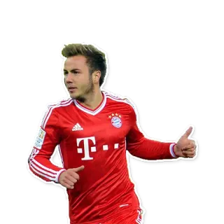 👍 Mario Götze soccer, thumbs up, athlete, bayern munich, football player telegram sticker