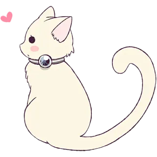 🐱 Katze, Kätzchen, süß, Tier, kawaii, Haustier, Cartoon, Herz telegram sticker