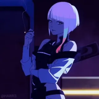 🚬 Lucy Kushinada Cyberpunk: Edgerunners Anime, Cyberpunk, Edgerunners, Lucy, Palenie telegram sticker