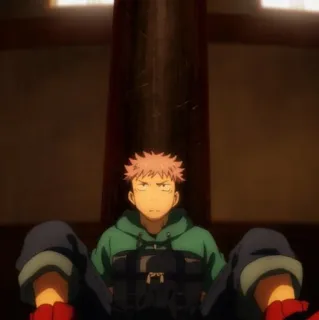 🎴 Yuji Itadori Jujutsu Kaisen Anime, Jujutsu Kaisen, Yuji Itadori, Magier, Action, Charakter telegram sticker