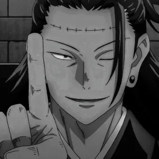 🚬 Suguru Geto Jujutsu Kaisen Anime, Personnage, Doigt d'honneur, Jujutsu Kaisen, Suguru Geto telegram sticker