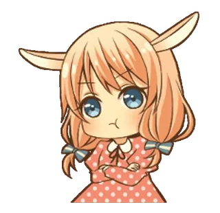 😕 Anime, Chibi, Fofo, Garota, Ilustração, Desenho animado, Personagem whatsapp sticker