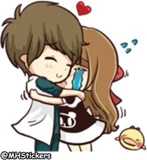 😭 amor, pareja, llorando, dibujos animados, abrazos whatsapp sticker