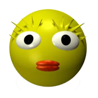 👧 表情符号, 脸, 黄色, 数字 telegram sticker