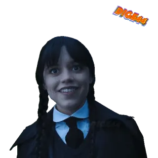 😂 Wednesday Addams Wednesday DIGGA! quarta-feira, família addams, digga, jenna ortega, série, netflix telegram sticker