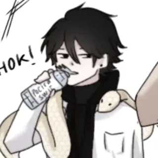 👟 OK! อนิเมะ, มังงะ, โพคาริ, เครื่องดื่ม, งู, ผ้าพันคอ telegram sticker