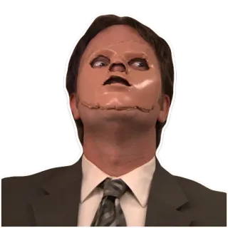 😷 Dwight Schrute The Office comedia, The Office, Dwight, Schrute, máscara, gracioso, serie tv telegram sticker