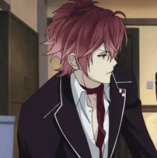 🖇 Ayato Sakamaki Diabolik Lovers Anime, Manga, Vampir, Schuluniform, rote Haare, Bishounen telegram sticker