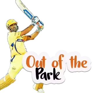 😊 Out of the Park Críquete, Esporte, Taco, Atleta, Desportista whatsapp sticker