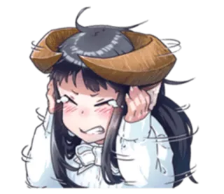 😖 Anime, Manga, Pianto, Angosciato, Corna, Cartone animato, Emozione telegram sticker