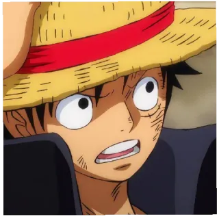 🏴‍☠️ Monkey D. Luffy One Piece Anime, One Piece, Luffy, Chapeau de paille, Monkey D. Luffy, Dessin animé telegram sticker