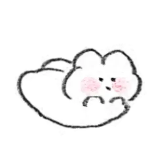🎀 gatto, carino, cartone animato, animale, bianco, soffice telegram sticker
