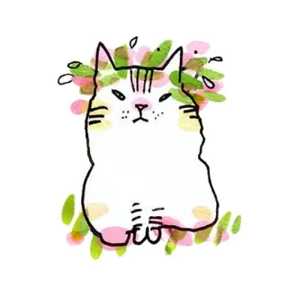 😠 кот, животное, иллюстрация, милый, наклейка, каваий, питомец telegram sticker