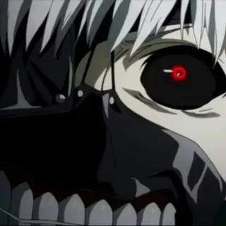 💉 Ken Kaneki Tokyo Ghoul 애니, 도쿄 구울, 카네키 켄, 구울, 마스크, 빨간 눈, 애니 캐릭터, 만화 telegram sticker