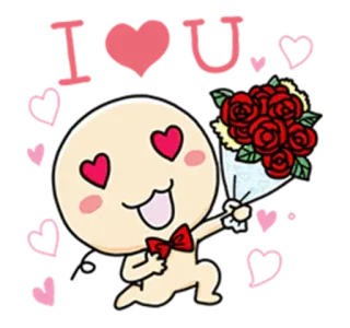 😍 I <3 U ความรัก, หัวใจ, ความรักโรแมนติก, วาเลนไทน์, คำทักทาย telegram sticker