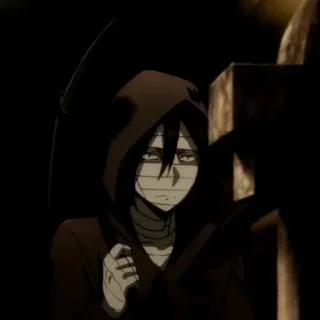 🩸 Zack Angels of Death anime, character, scythe, horror telegram sticker