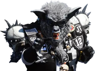 🎭 lupo mannaro, mostro, halloween, costume, aggressivo, fantasy, uniforme telegram sticker