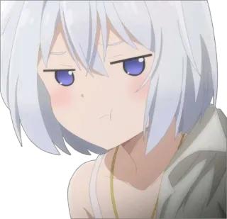 😶 Anime, Mädchen, süß, Aufkleber telegram sticker