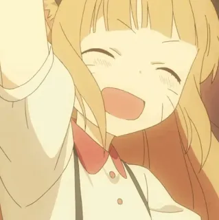🥕 Anime Mädchen, niedlich, kawaii, fröhlich, Lächeln, Cartoon whatsapp sticker