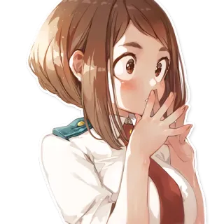 👀 Ochaco Uraraka My Hero Academia Anime, Manga, Ochaco, Uraraka, My Hero Academia, Charakter telegram sticker