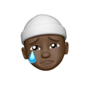 😢 Emoji, Triste, Chorando, Lágrimas, Rosto, Personagem telegram sticker