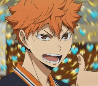 ❤️ Hinata Shoyo Haikyuu!! アニメ, ハイキュー, 日向翔陽, バレーボール, いいね telegram sticker