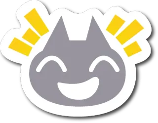 😂 kucing, senang, stiker, kartun telegram sticker