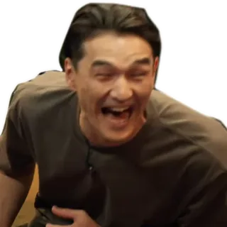 🤣 man, person, laughing, smiling, happy, emotion telegram sticker