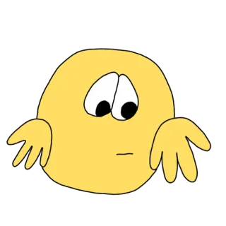 🤷‍♂️ Mancha, Amarelo, Desenho animado, Triste, Isolado whatsapp sticker
