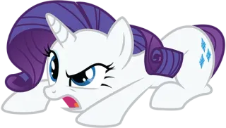 😠 Rarity My Little Pony Пони, Мультфильм, Аниме, Злой, Рарити, Милый telegram sticker