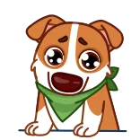 🥺 dog, puppy, cute, animal, cartoon, sticker telegram sticker