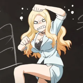 🌙 Irina Jelavić Assassination Classroom anime, nauczyciel/ka, blondynka, zły/a, Irina Jelavic telegram sticker