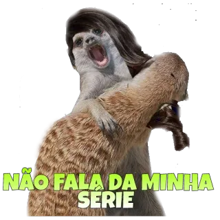 😤 NÃO FALA DA MINHA SERIE suricate, série, programa de tv, engraçado, meme telegram sticker