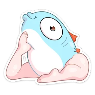 Реверсивная русалка :: @stickroom telegram stickers
