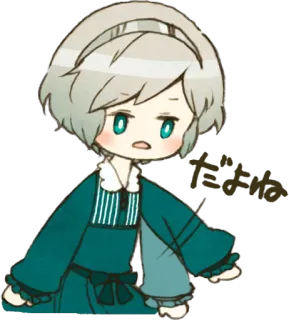 😞 だよね Аниме, Манга, Милый, Каваий, Иллюстрация, Девочка telegram sticker