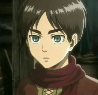 🤫 Eren Yeager Attack on Titan anime, character, eren yeager, attack on titan, animation telegram sticker