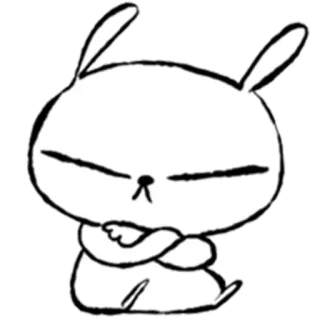 🌟 兔子, 可爱, 动物, 卡通, 绘画, 贴纸, 表情, 卡哇伊 telegram sticker