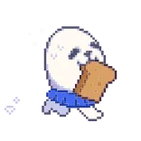🏃♀️ 海豹, 吐司, 可爱, 动物, 像素画, 卡哇伊 whatsapp sticker