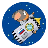 🚀 souris, fusée, espace, dessin animé, animal, étoiles telegram sticker