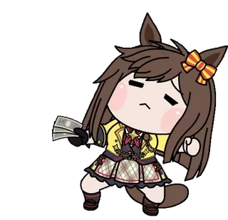 💵 animal, money, cartoon, character, brown hair whatsapp sticker