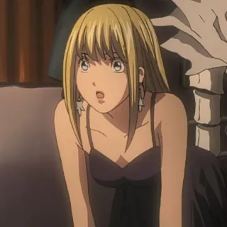 🍎 Misa Amane Death Note Anime, Mangá, Death Note, Misa Amane, Personagem, Loira, Bonita telegram sticker